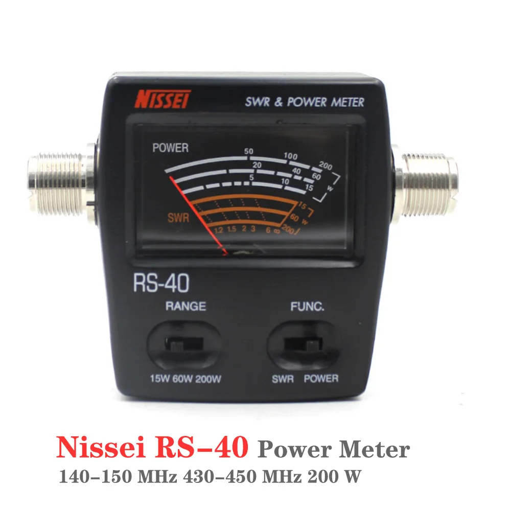 

Nissei RS-40 Swr / Power Meter 140-150 MHz 430-450MHz 200 W for Ham Two-Way Radio Walkie Talkie