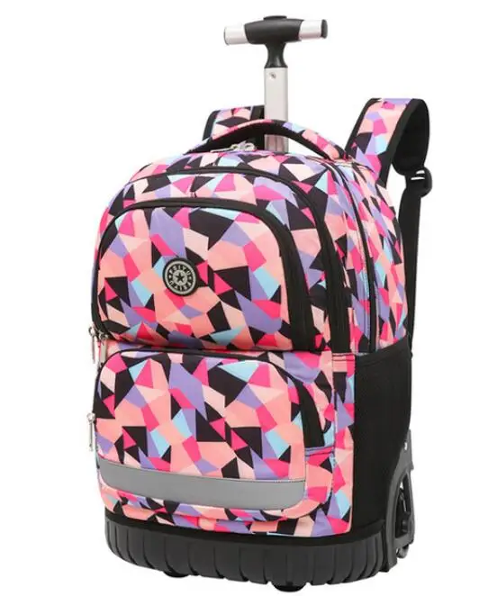 18 Inch School Trolley Bags for kids Rolling Luggage backpack for girls Travel Trolley Bags boy's Wheeled Backpack for school