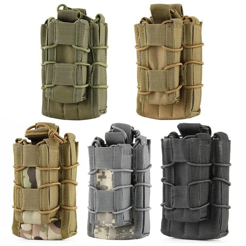 

Outdoor Tactical Double Clip Bag Magazine Pouch Molle Accessory Bag Flashlight Holder Hunting Accessories Waist Bag Mag Holster