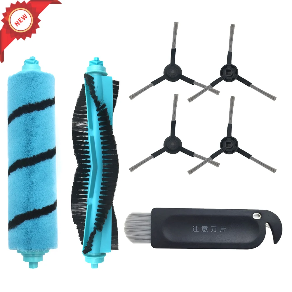 ลูกกลิ้งคุณภาพสูงนุ่มแปรงด้านข้างแปรงหุ่นยนต์กวาดสำหรับ Conga 3490 4090 5090เครื่องดูดฝุ่น Xiaomi STYJ02YM