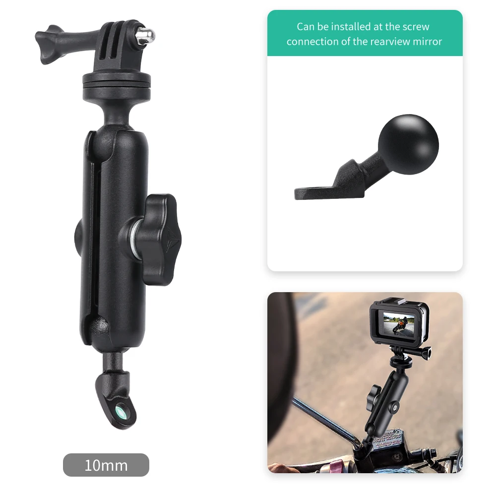 Manubrio moto specchietto retrovisore Mount Rail Gopro11 10 9 7 Xiaomi Yi 4K SJCAM Sony EKEN DJI OSMO Action Sports Holder supporti Ram
