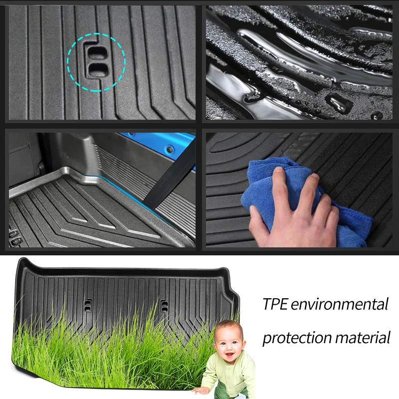 Automotive Interior All-Weather Cargo Liners Car Boot Lower Compartment TPE Trunk Frunk Mats For Jimny Suzuki 2019 2020 2021Year