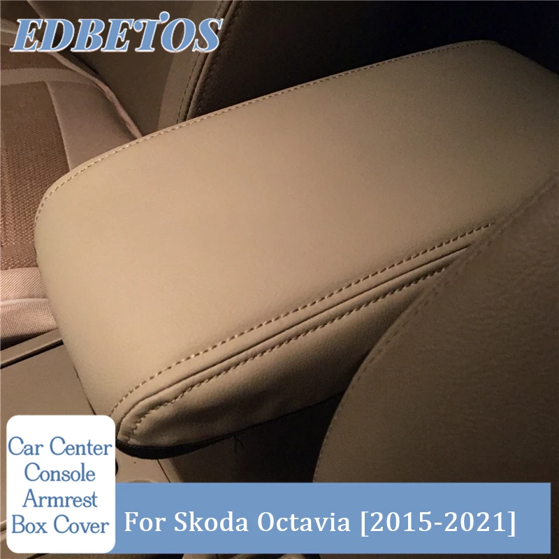 

Car Armrest Box Cover For Skoda Octavia 2015-2021 Anti-Wear Cover Armrest Mat Dust-Proof Cushion Interior Accessories Leather