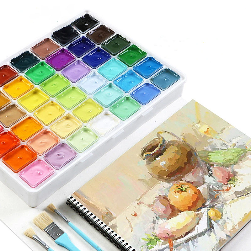 

30ml*40 colors Professional Gouache Watercolor Paints With tools Unique Jelly Cup Design Gouache Paint For Artists Students