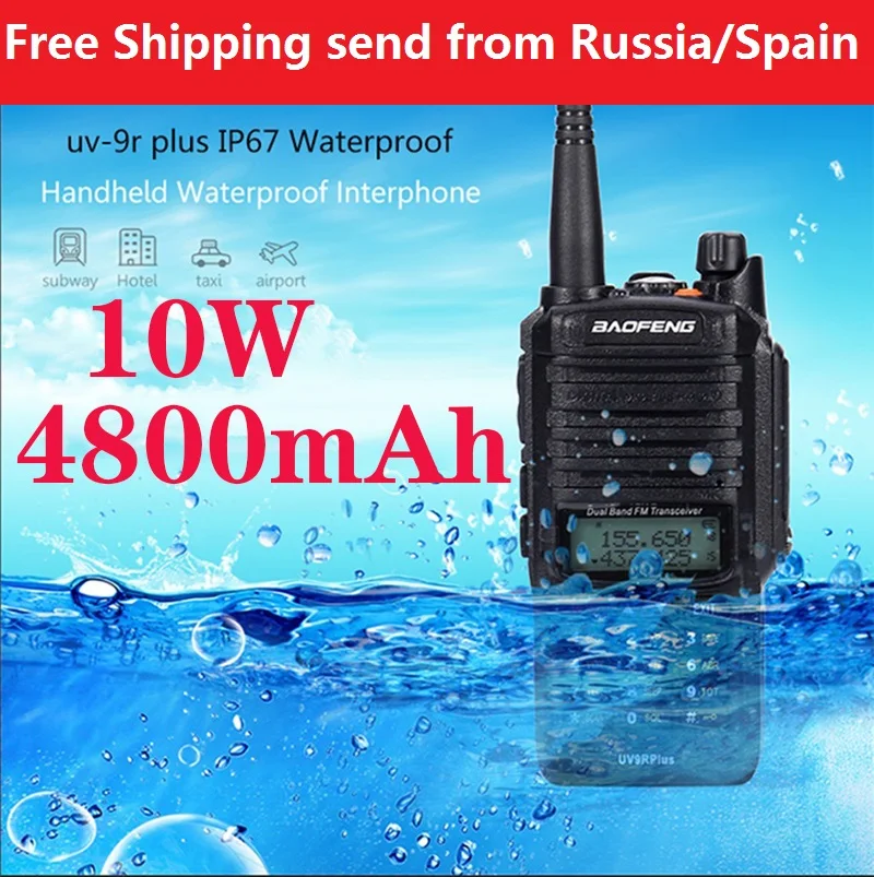 10w Baofeng UV-9R plus VHF UHF Portable Cb Radio Comunicador Waterproof Baofeng Walkie Talkie