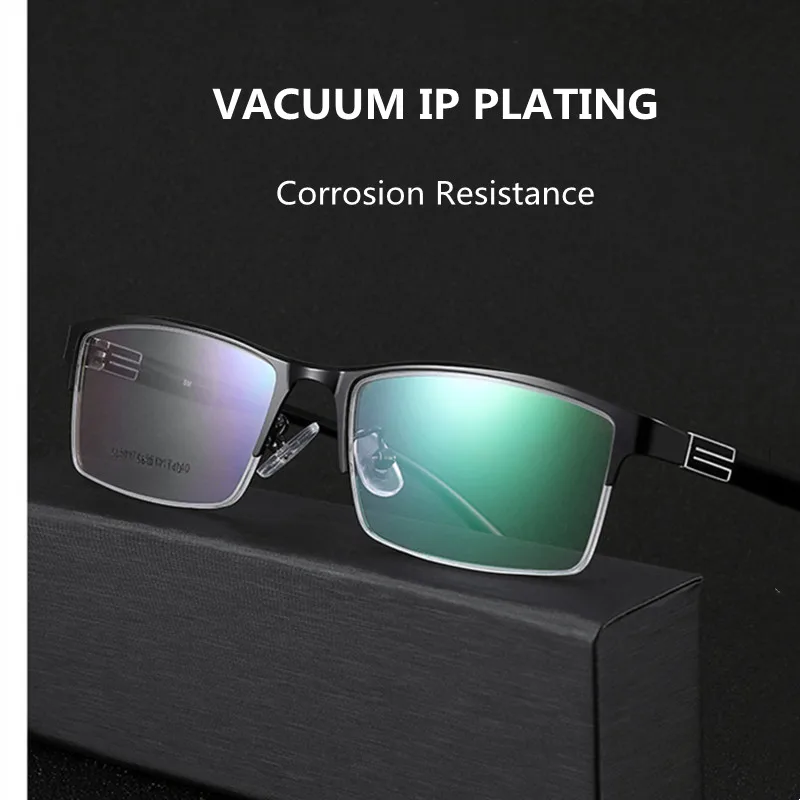 New Trend Pure Titanium Glasses Men And Women High Quality Half Frame Diopter Business Office Optical Myopia EyeGlasses