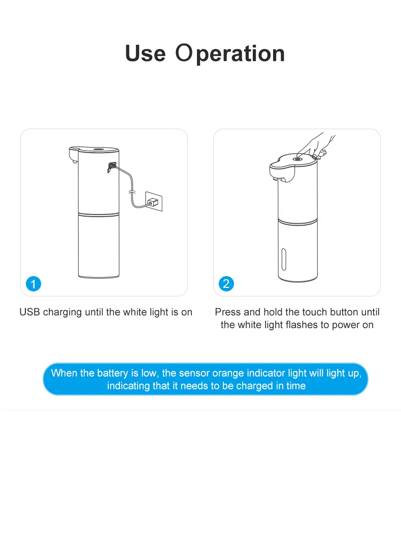 Automatische Zeepdispenser, 300 Ml, Elektrisch, Schuim Zeepdispenser Met Sensor No Touch Usb Opladen Voor Badkamer Keuken Toilet Wit 1625257005 Automatische Zeepdispenser, 300 Ml, Elektrisch, Schuim Zeepdispenser Met Sensor No Touch Usb Opladen Voor Badkamer Keuken Toilet Wit 1625257005