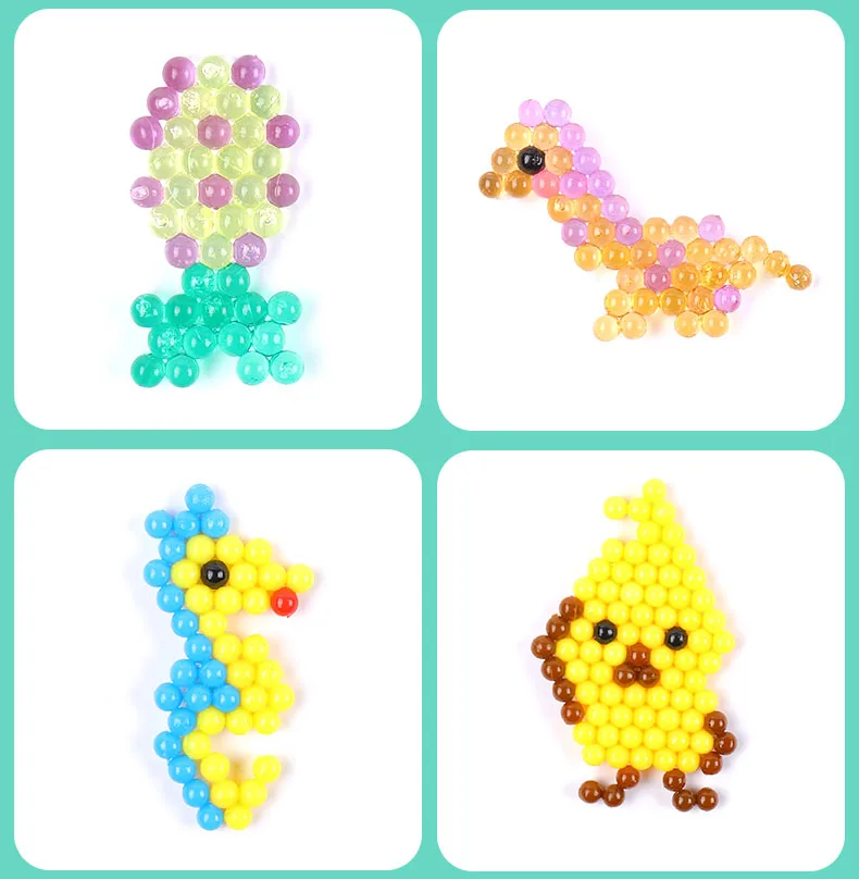 10/15/20/30 colori ricarica Hama Beads Puzzle Water beads Spray Beads Set giochi di palla 3D giocattoli magici fatti a mano per ragazze bambini