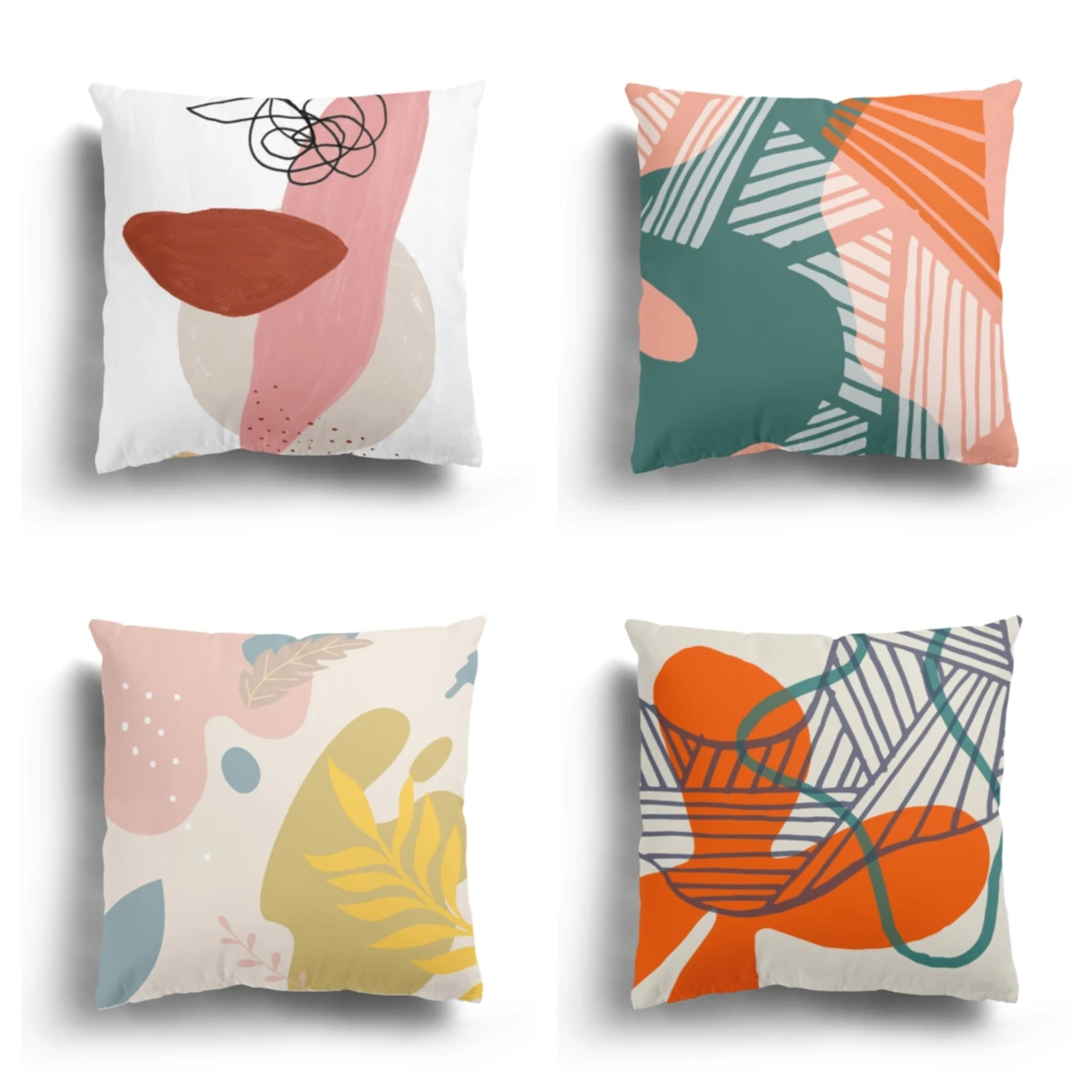 Home decor pillowcase 45X45cm printing cushion cover 60*60cm Nordic ins style 40X40 autumn living room decoration Morandi pink