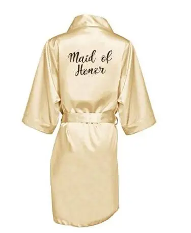 Wedding Bride Bridesmaid Robes for Women Bridal Party Gifts Team Dress Gown Silk Satin Sleepwear Kimono Sexy Summer Bathrobe