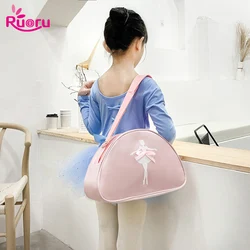 Ruoru-bolsas de Ballet para niñas y mujeres, paquete de mochila de baile deportivo, bolso de mano, color rosa