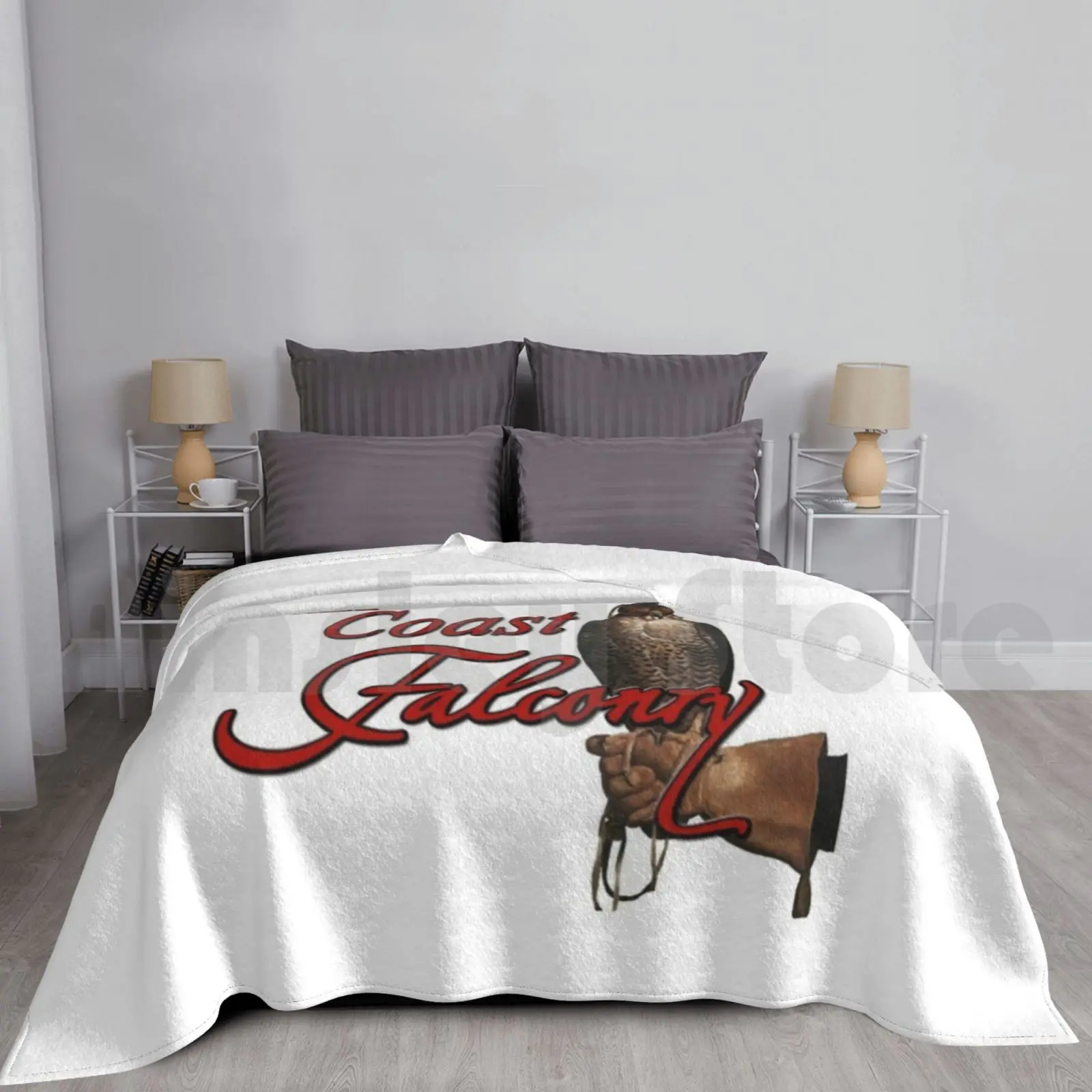 Our Original Logo Blanket Fashion Custom Falconry West Coast Falconry Falcons Hawks