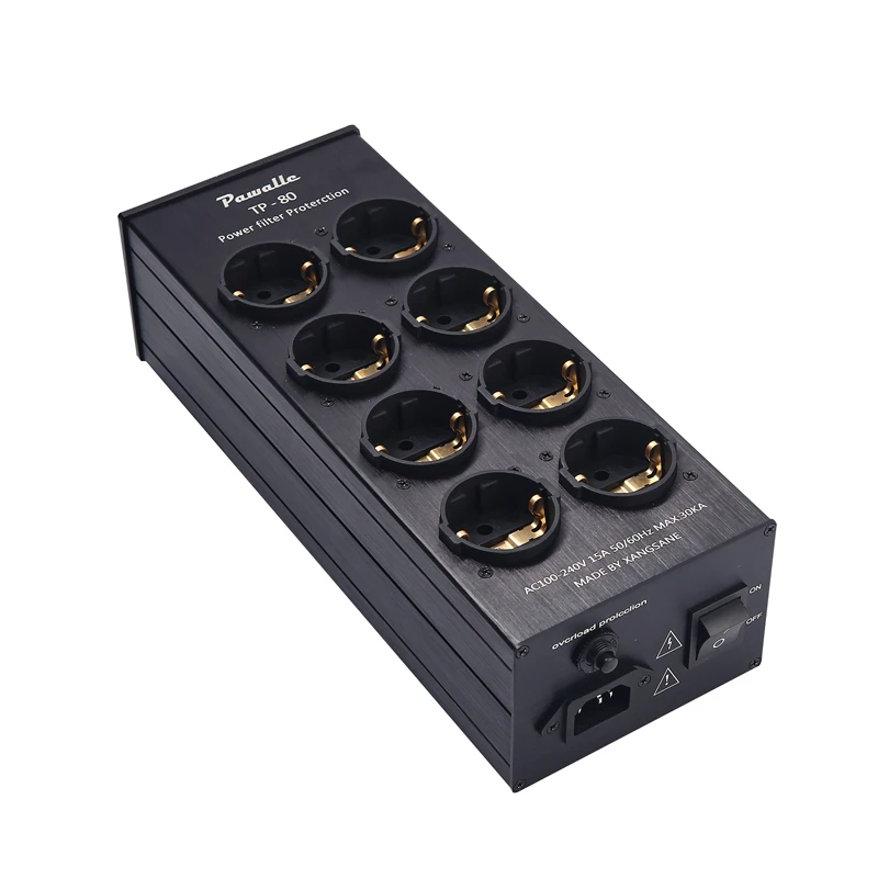 Pawalle tp80 power filter socket noise reduction overload protection voltage display function