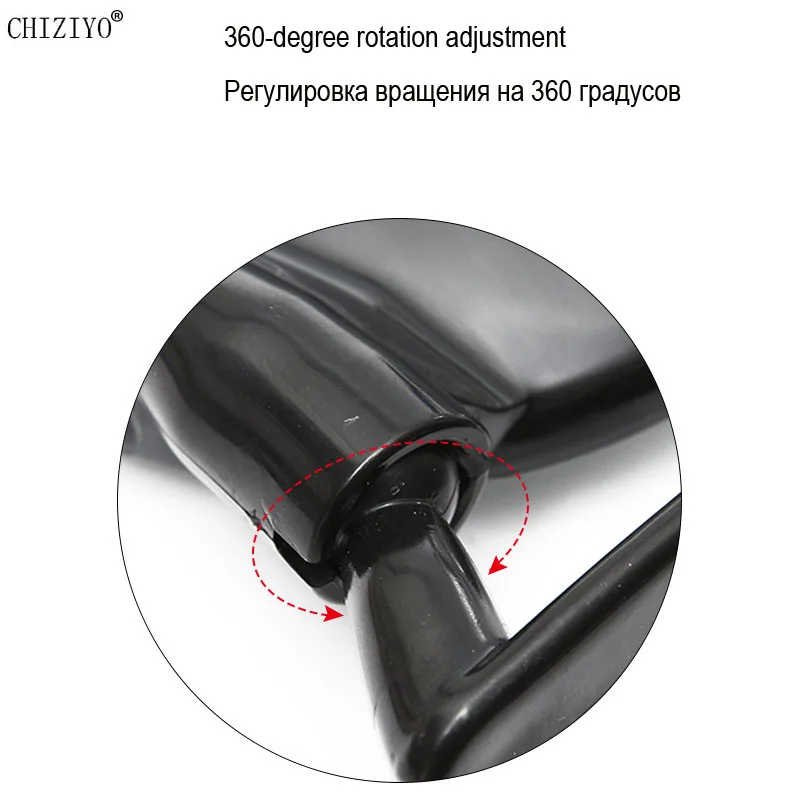 Car Left and Right Front Wheel Blind Zone Mirror 360 Degree Rotation Wide Angle Coach Rearview Mirror Dead Zone Auxiliary Mirror