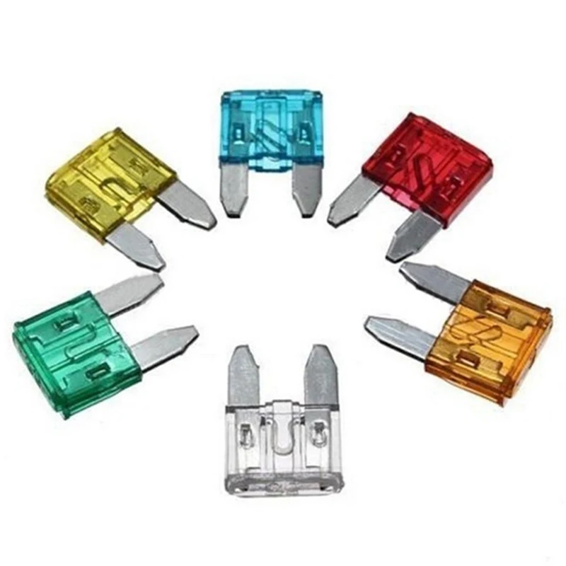 60Pcs Profile Small Size Mini Blade Fuse Assortment Set Auto Car Truck DG 5 10 15 20 25 30A Fuse Boxes