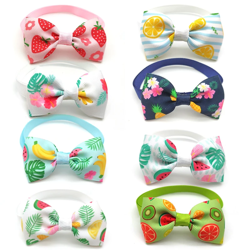 50/100 Pcs  New Summer Patterns Pet Dog Grooming Dog Accessories Dog Bow Ties Puppy Dog Cat Bow Ties Pet Supplies Bowtie