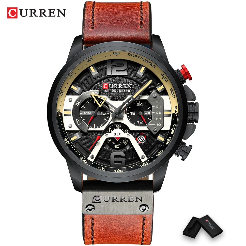 2020 Top Marke CURREN Luxus Neue Mode Herren Uhren mit Edelstahl Sport Chronograph Quarzuhr Männer Relogio Masculino