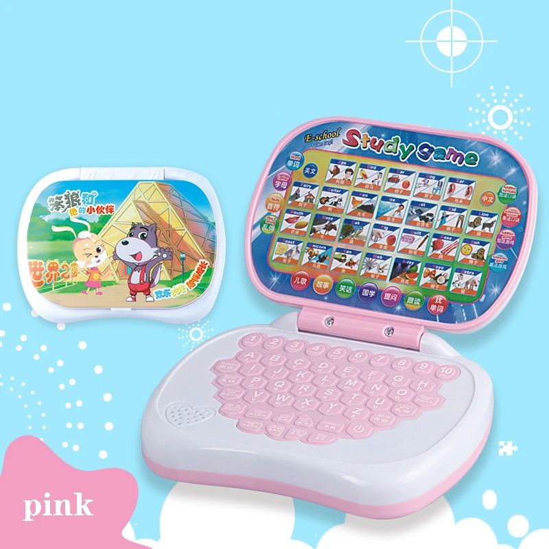 Chinese English Language Learning Machine Children Multi-function Laptop Computer Alphabet Pronunciation Early Educational Toys