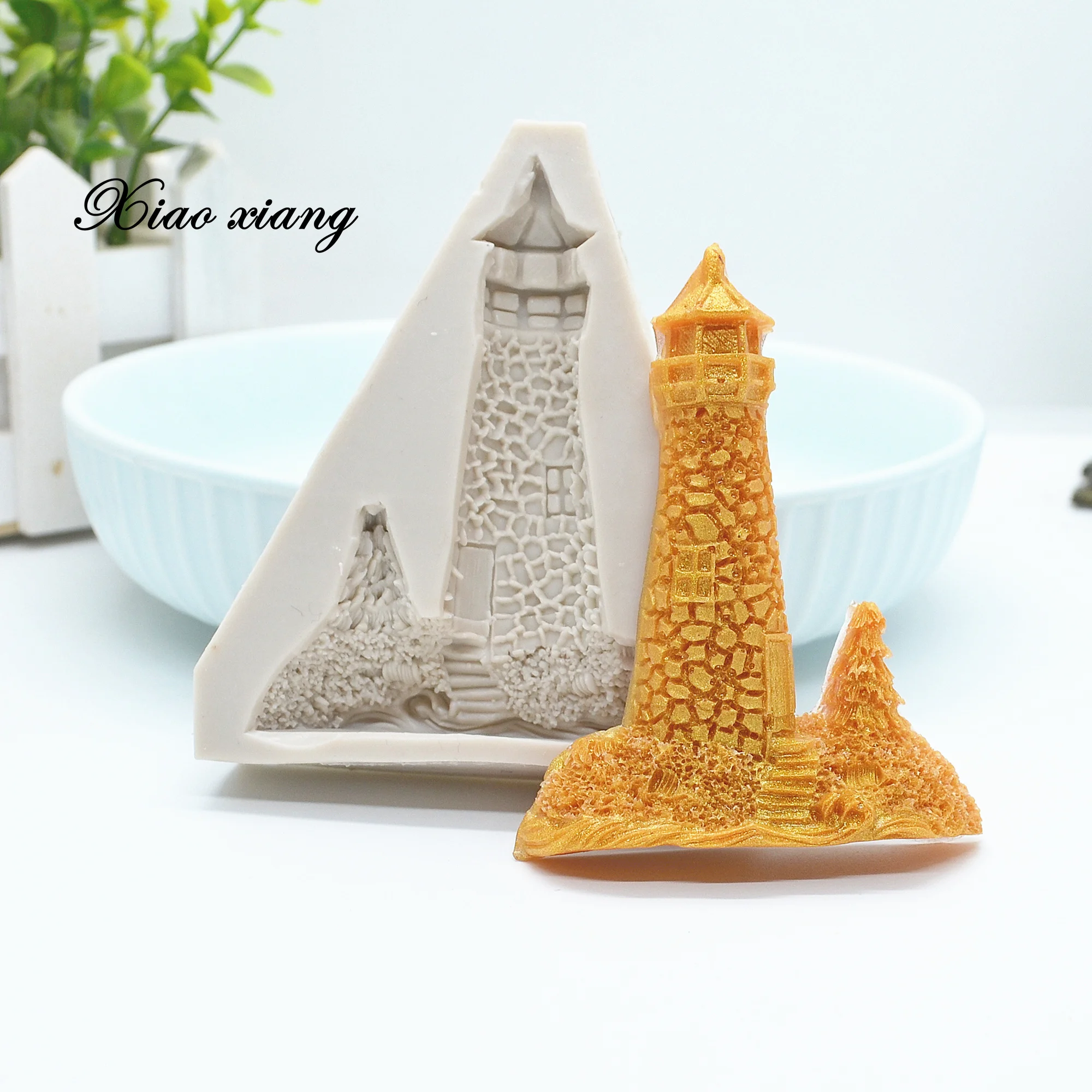 Sailboat Lighthouse Fondant Cake Silicone Mold Cake Decoration Chocolate Mold DIY Pastry Baking Utensils Pastry Tools M1786