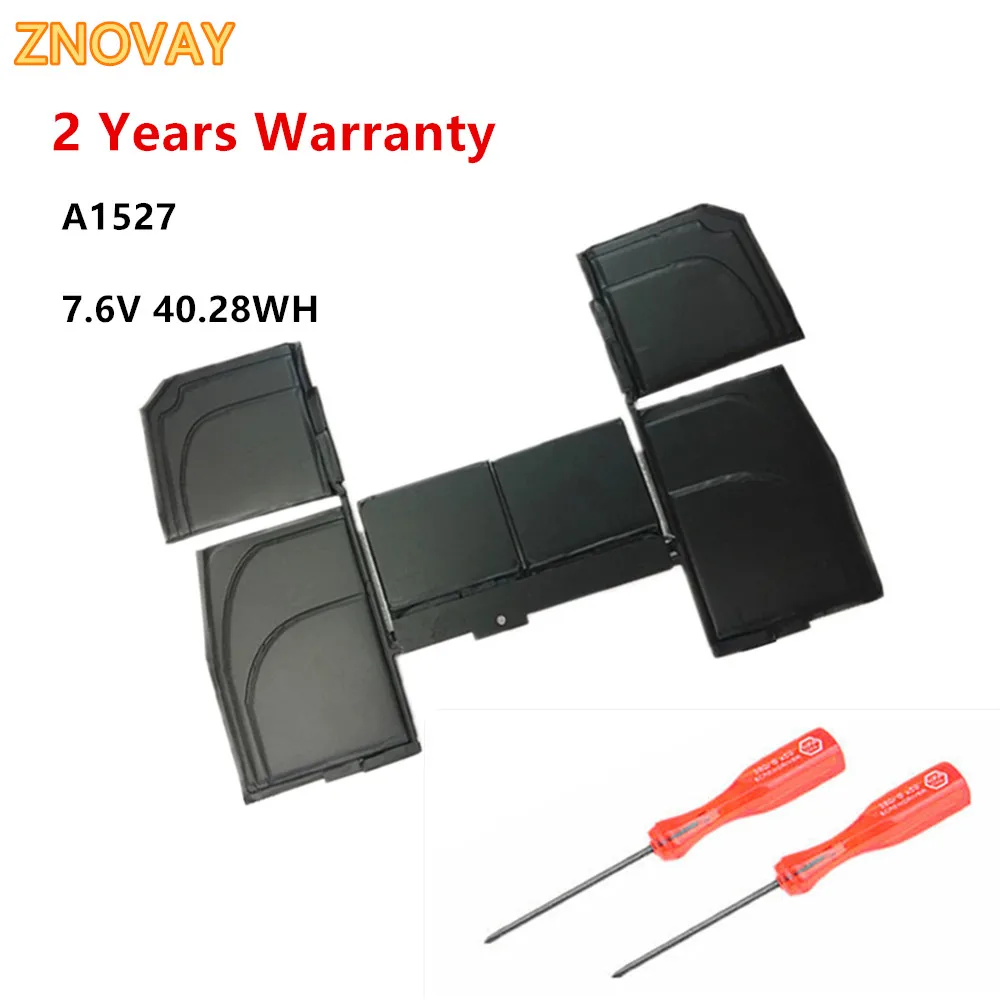 

ZNOVAY A1527 Laptop Battery For Apple Macbook Retina 12'' inch A1534 MMGL2 MF855 MJY32 MK4M2 7.6V 40.28WH/5263mAh