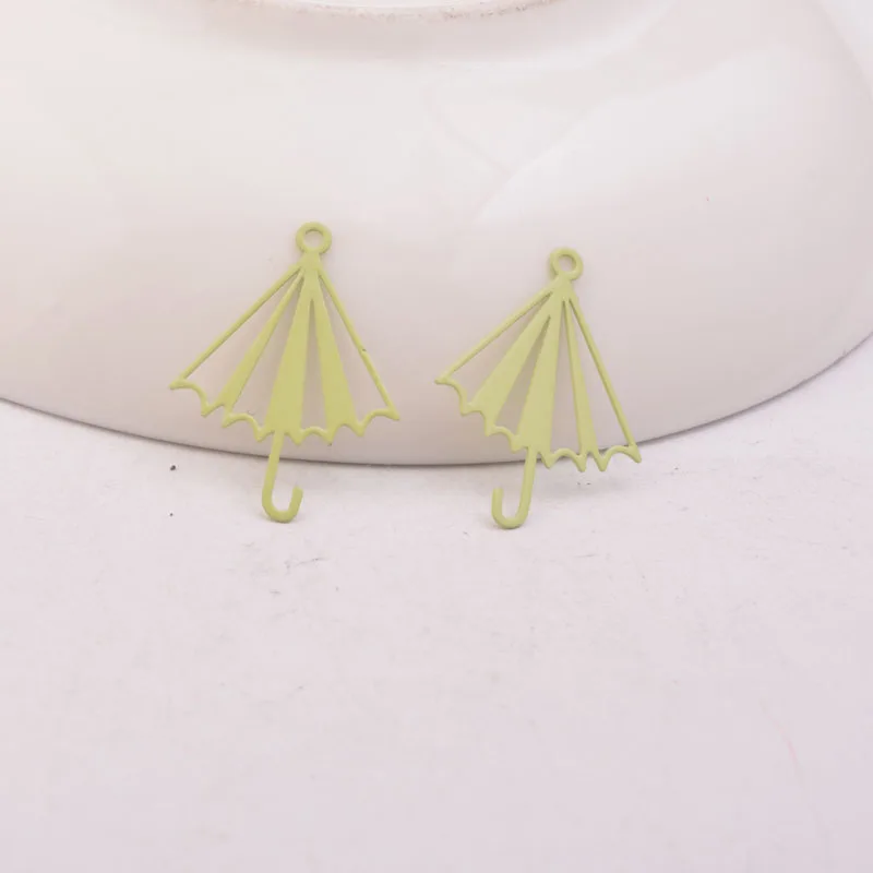 50 Stück AC920 16*22mm OL-Style Regenschirm-Anhänger aus Messing, bunte kleine Regenschirm-Anhänger für DIY-Schmuckherstellung – Detail 10