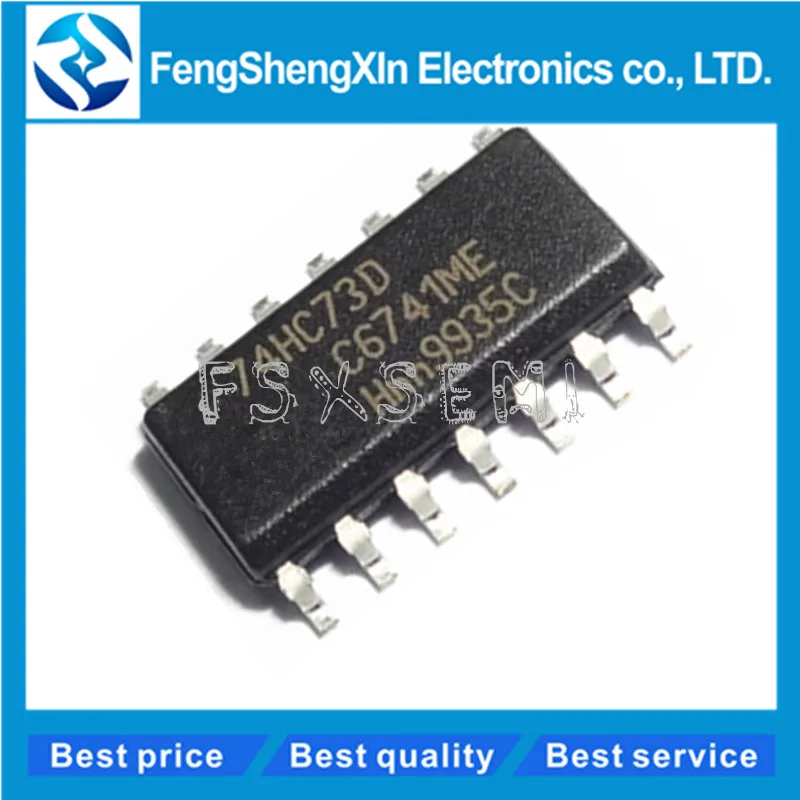 10pcs/lot 100% New original 74HC73D 74HC73 SOP-14 Dual JK flip-flop with reset; negative-edge trigger IC