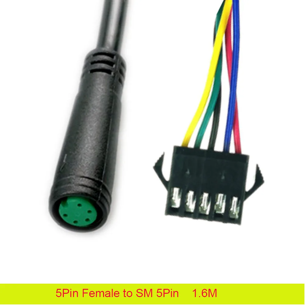 2 3 4 5 6 Pin Extension Cables Waterproof Connector Julet Mini Base For Ebike Control Display Female Male Electric Bicycle parts