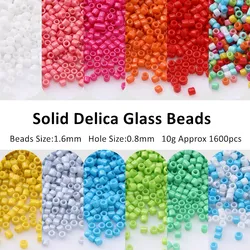 Semi di semi giapponesi UniforDelica 15/0 1.3*1.6mm multi colori perline di vetro collana di braccialetti artigianali nativi In indumento abito fai da te 10g