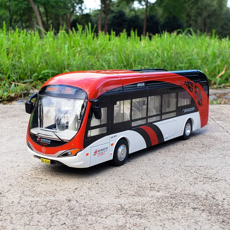 Electric Tourist Toy Traffic Bus Alloy Car Model Diecast Simulation Metal Toy City Bus Model With Sound and Light Kids Toy Gift