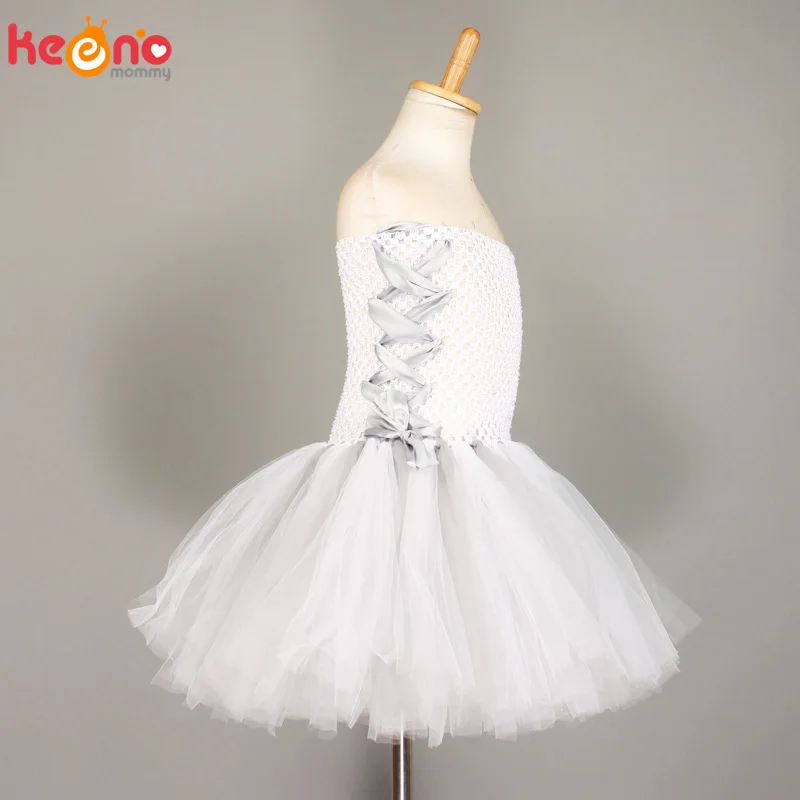 Halloween Dead Bride Girls Tutu Dress with Veil Children Corpse Lady Halloween Carnival Cosplay Costume Kids Fancy Tulle Dress