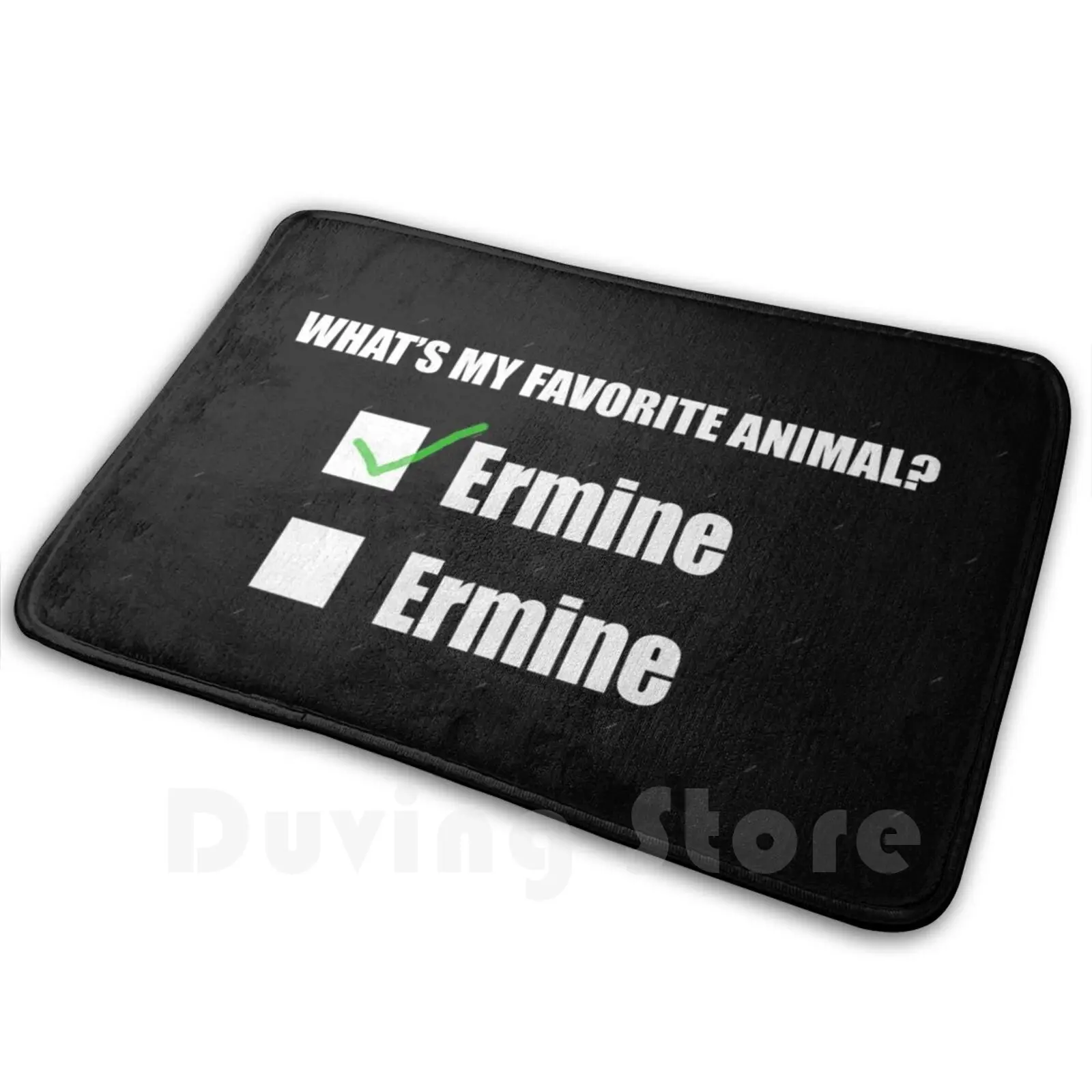 Ermine-My Favorite Animal Carpet Mat Rug Cushion Soft Ermine Animal My Favorite Animal Favorite Animal Favorite