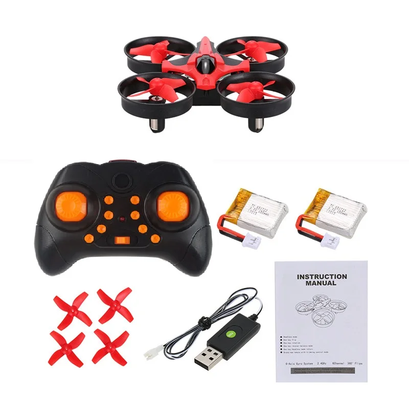 DIY Mini 2.4G RC Drone 4CH 6-Axis Gyro RC Quadcopter PK Eachine 010 JJRC H36 Mode W/ Extra Batteries Aircraft