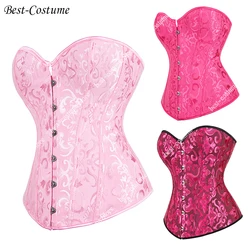 Corset rose à lacets pour femmes, bustier violet, tenue Renaissance, corset rétro, lingerie grande taille