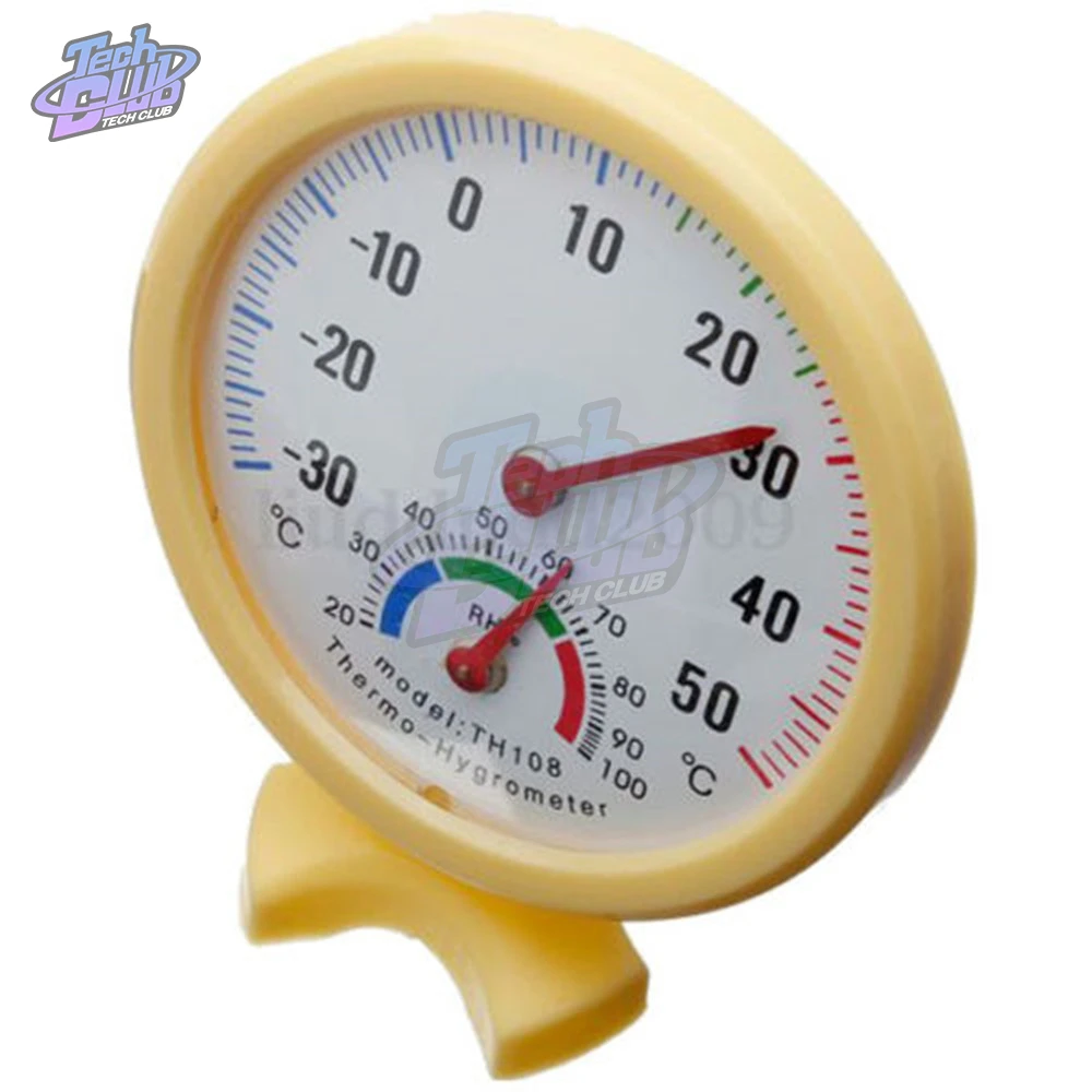 Needle Type Analog Thermometer Hygrometer Mini TH108 Temperature Sensor Meter Humidity Detector Monitor for Fridge Stand Stick