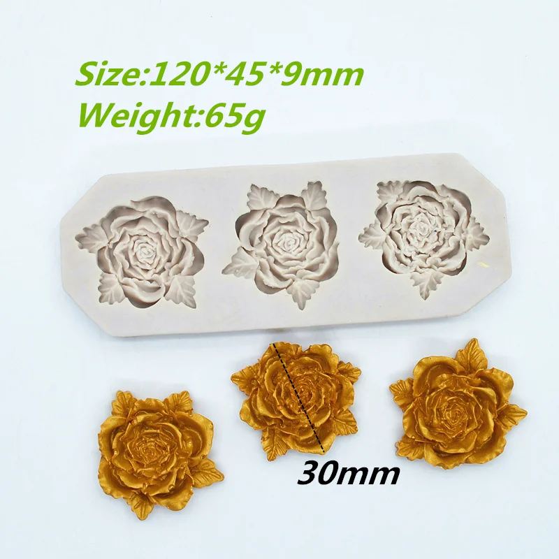 Flower Silicone Molds Candy Polymer Clay Mold Chocolate Party Baking Wedding Cupcake Topper Fondant Cake Decorating Tools