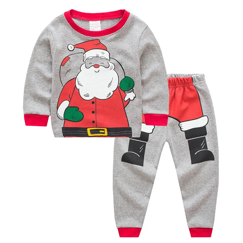 Christmas Day Children's Set Jumpingbaby Daily Leisure Santa Claus Long-sleeved Children's Home Service Suit Baby Cartoon Clothe