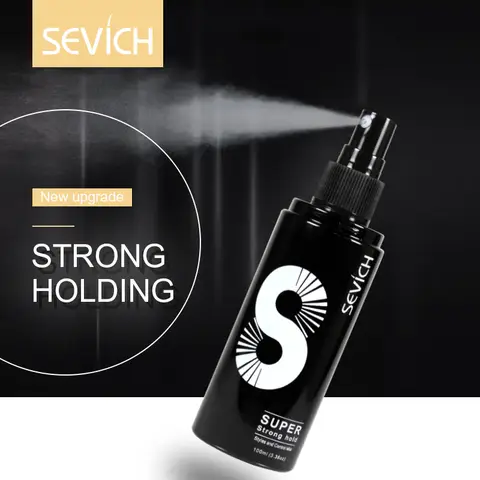 Sevich 100ml 패션 헤어 스타일링 스프레이 매일 사용 Unisex 강한 고정 헤어 빌딩 섬유 빠른 일회용 헤어 홀드 스프레이