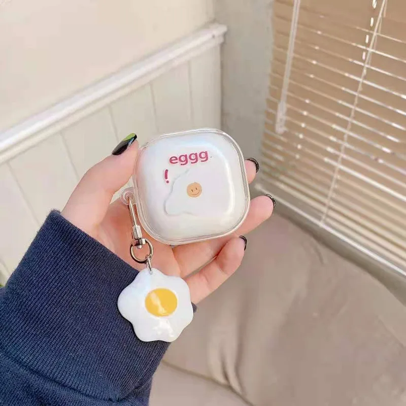 for Samsung Galaxy Buds Live Box Soft TPU Wireless Bluetooth Earphone Protective Transparent Clear Cover with Keychain