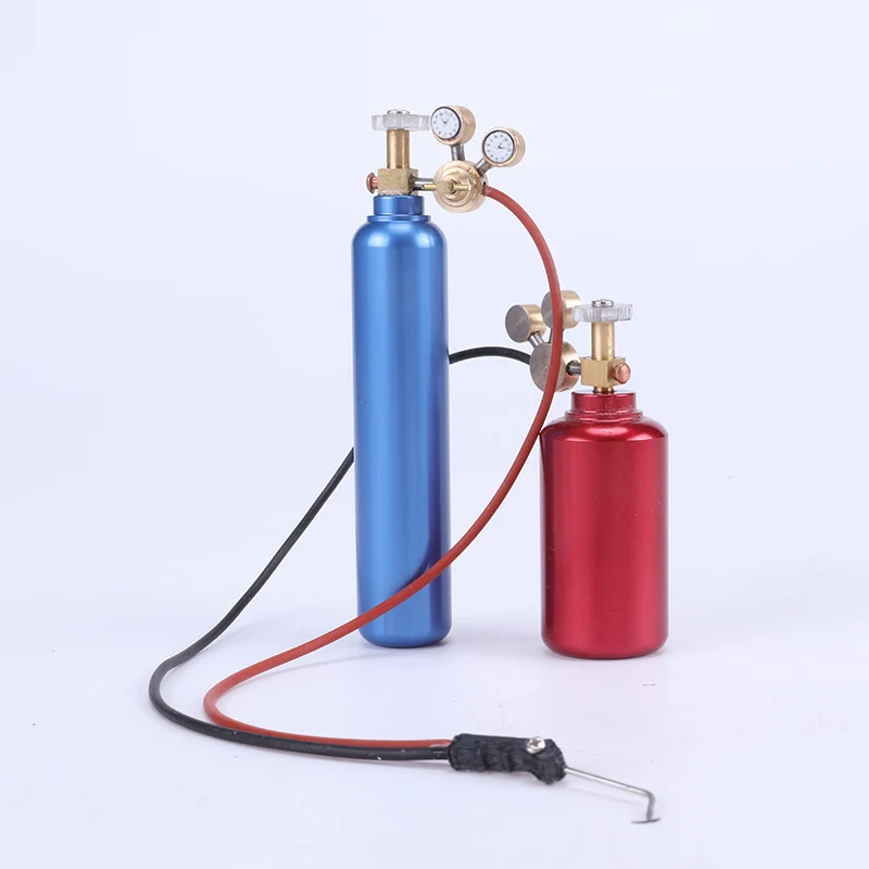 

Alloy Air Compressor Oxygen & Acetylene Cylinders Model With 1:18 Car Model Repair Scene Accessories