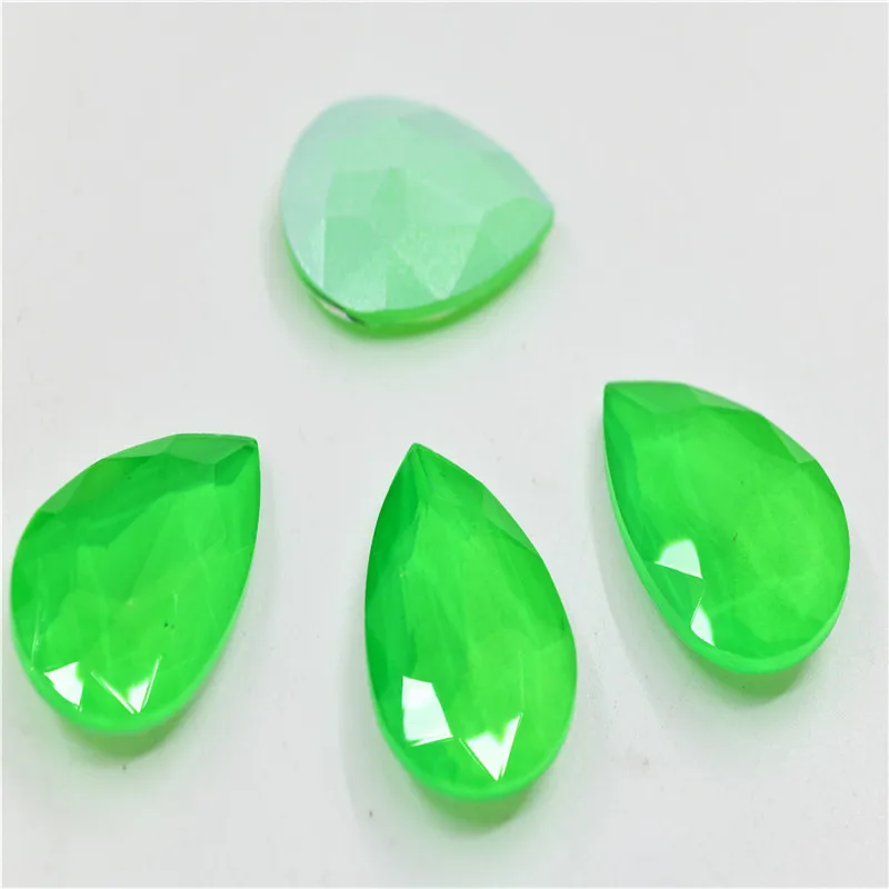 Neon rhinestones crystals TearDrop strass applique shiny stone decor 20x30mm 13x18mm Jewelry  Accessories