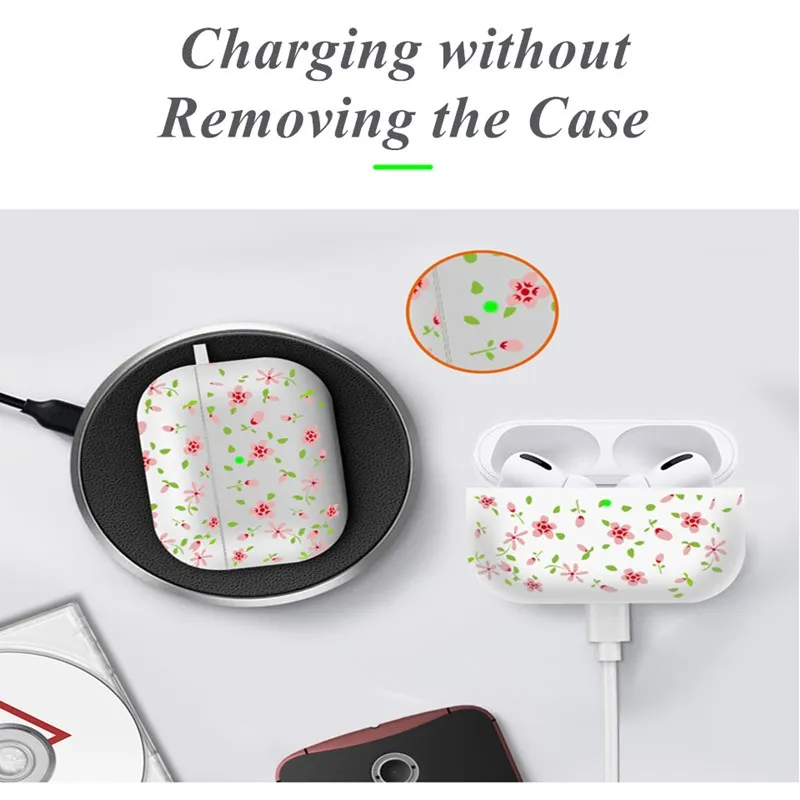 غطاء لجهاز Airpods Pro مصنوع من السيليكون لطيف بطباعة على شكل Airpod 3 سماعات Air Pods 3 ملحقات مزودة بسلسلة مفاتيح Airpods 3 حالات