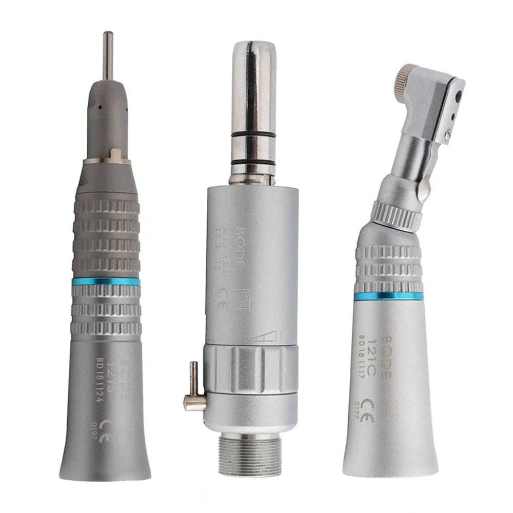 

Dental Low Speed Handpiece Set Air Turbine Straight Nose Contra Anlge Wrench Air Motor Borden 2Holes B2 BODE