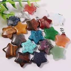 10pcs Natural Quartz Pentagram Stone Five-pointed Star Shape Meditation Healing Crystal Gemstones Home Decor Mixed Color