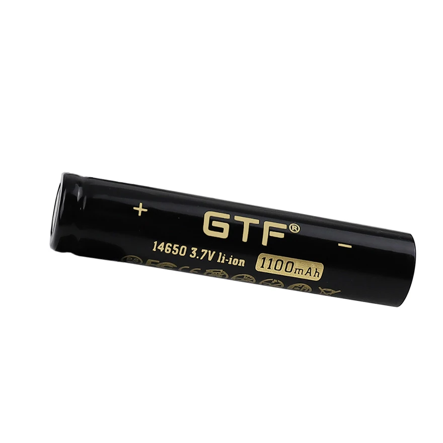 GTF 14650 bateria 1100mah 3.7V 14650 akumulatory litowe do latarka kamery latarka LED elektronarzędzia akumulator litowo-jonowy