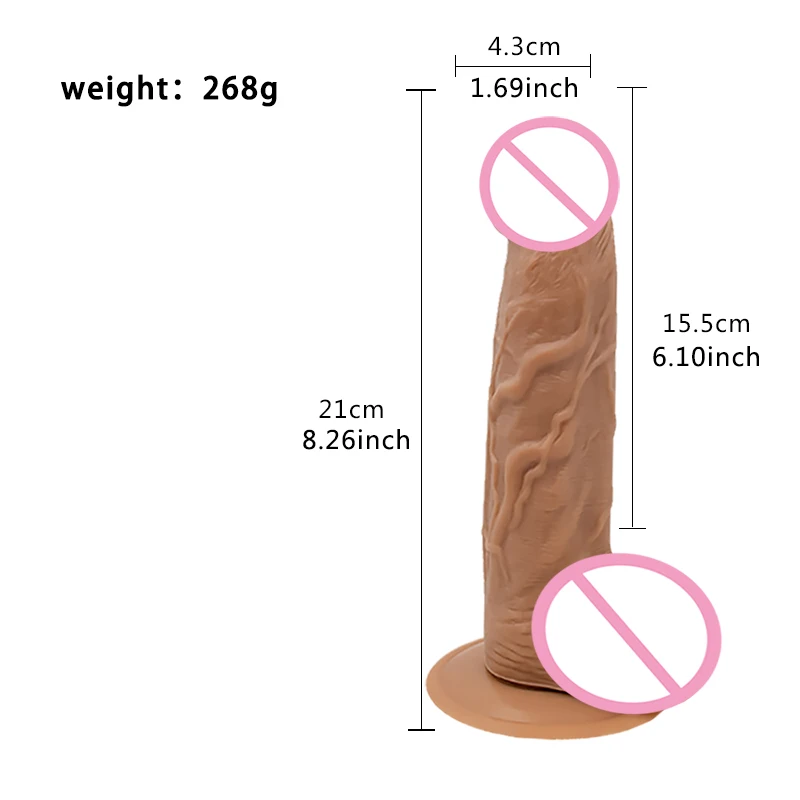 Moonuo Female Masturbator Asia Three Generations Healthy Soft Glue  Huge Realistic Dildo Suction Cup For Women Big Dick Sex Toys