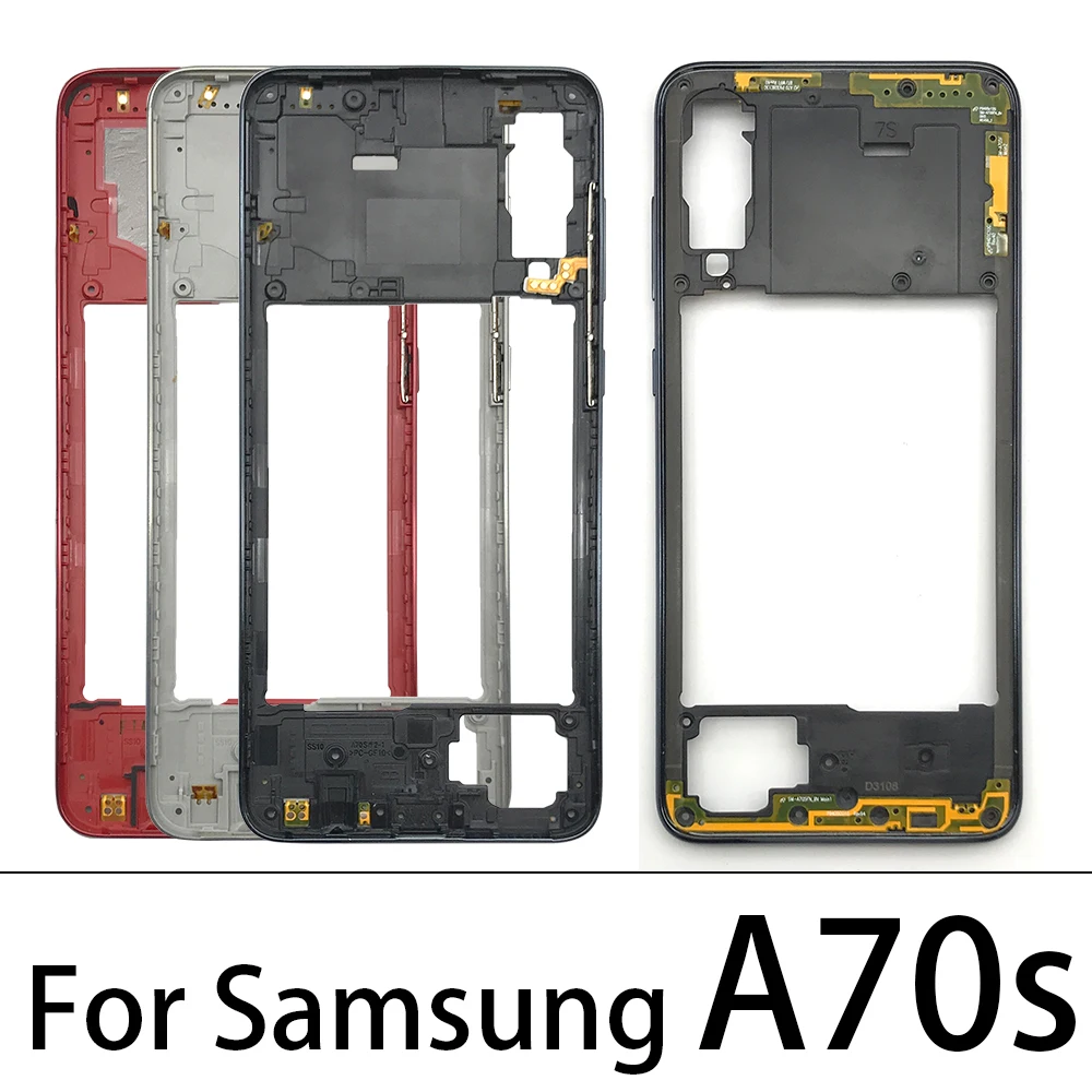 Middle Frame Bezel Middle Plate Replacement Parts For Samsung A21S A217F A31 A315F A41 A415F A70S Mid Housing Case Button Key