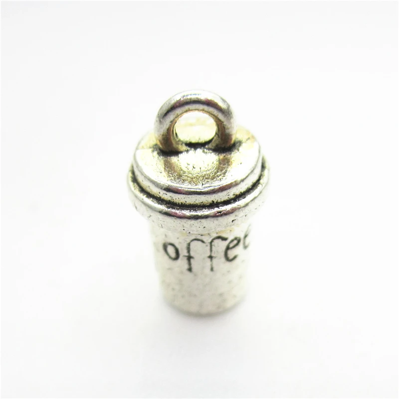 

Hot selling 50pcs coffee cup charm Charms Hanging Charm DIY Jewelry Accessory bracelet dangle Charms