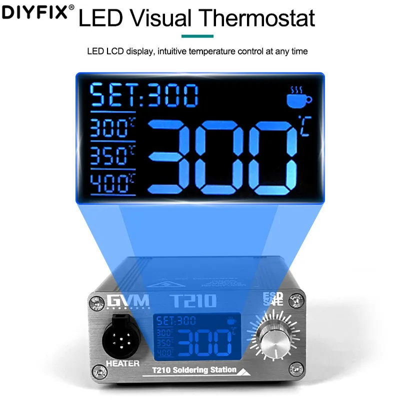 DIYFIX GVM T210 전문 휴대 전화 수리 일정한 온도 납땜 스테이션 2 초 용융 주석 빠른 온난화