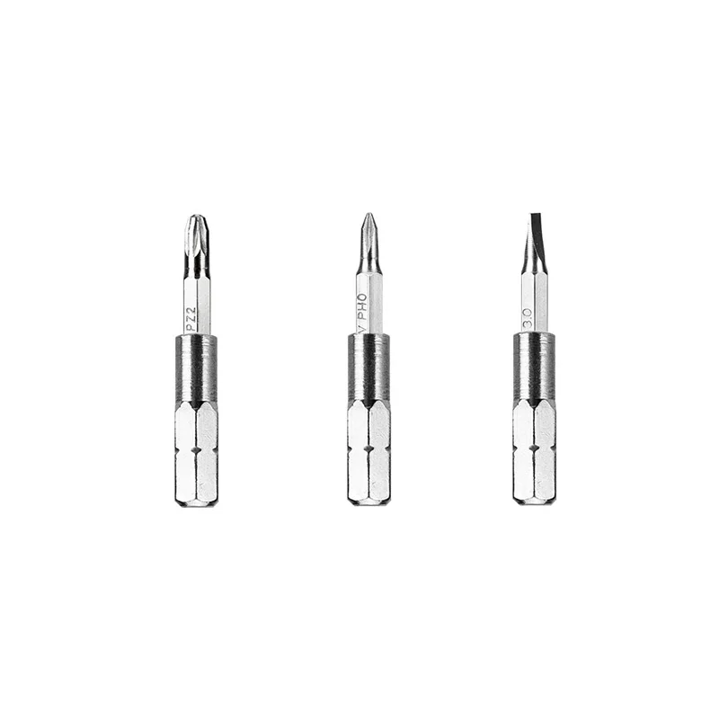 4mm Adapter 5~9Pcs Slotted Phillips CR-V precision Bits Set  screwdriver Repair Mobile Phone Camera Computer Bit PH000-1 SL1-3