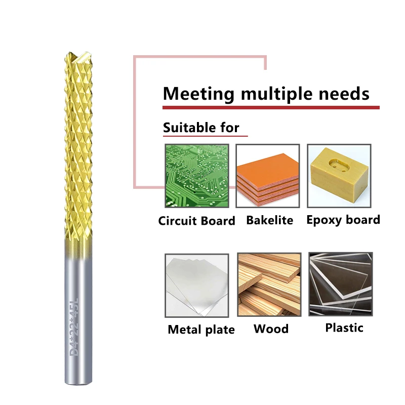 Corn End Mill 4mm 6mm Shank Milling Cutter Titanium Coated CNC Router Bits PCB Milling Bit Carbide End Mill